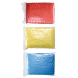 Regenponchos in unterschiedlichen Farben
