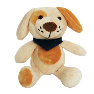 Plüschtier Hund mit bedruckbarem Tuch