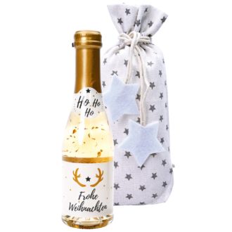 Goldsecco HOHOHO 0,2l inkl Flaschensack Stern