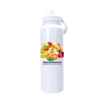Thermoflasche Weiß mit Handymagnet inkl. Druck