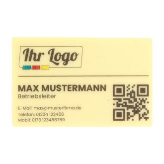 Visitenkarte weiße Schokolade individuell bedruckt