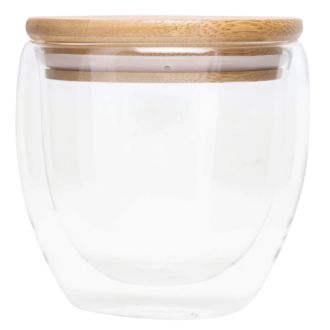 Glas Bamboo 250ml mit Bambusdeckel