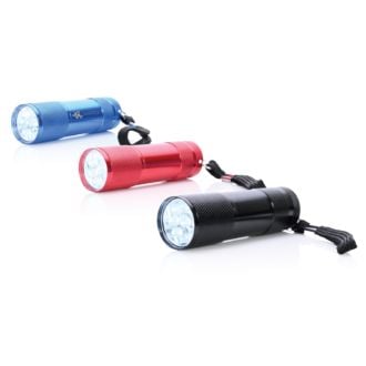 Aluminium-Taschenlampe 9LED