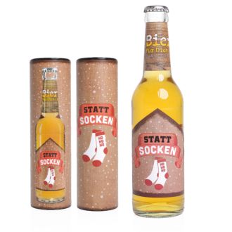 Bier statt Socken, mit Geschenkdose, 0,33 l