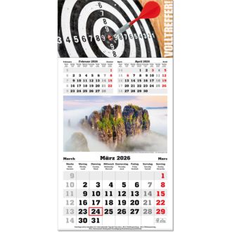 3-Monats-Wandkalender mit Bild