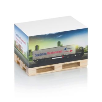 Paletten-Block Ausführung mit Werbedruck