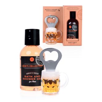 Geschenkset Mens m. Flaschenöffner Bierkrug