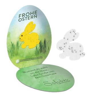 Samenpapier Klappkarte Ei