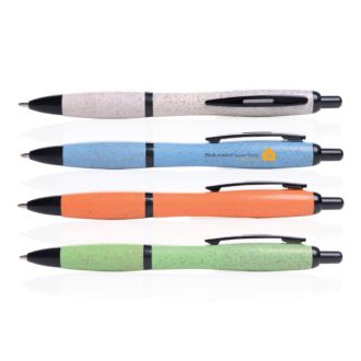 Kugelschreiber Athos Wheat-Cycled, blauschreibend