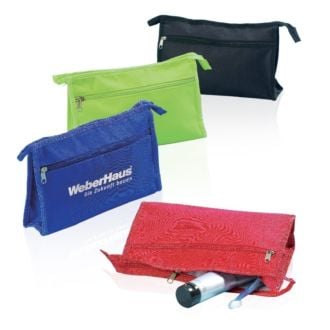 Kulturtasche mit Werbedruck in unterschiedlichen Farben