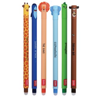 Legami Set 1 Giraffe, Hai, Löwe,Elefant,Dionsaurier, Bär