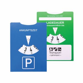 Parkscheibe nach §42 StVO mit E-Auto Ladedauer und Parkzone