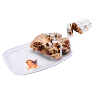 Porzellan Platte Engel auf Wolke inkl 200 g Stollen