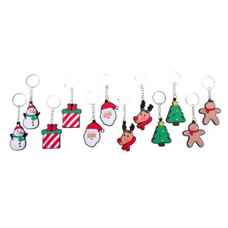 Schlüsselanhänger Weihnachten sortiert 12er Set