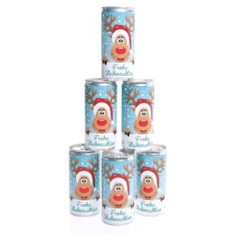 Secco in der Dose, Weihnachtsmotiv Rentier