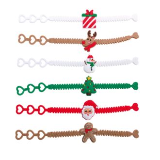Silikon Armbänder Weihnachten sortiert 12er Set