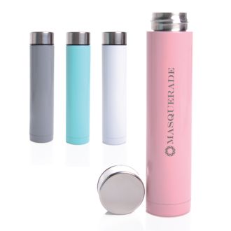 Thermokanne SLIMLY aus Edelstahl mit Kunststoffdeckel, 250 ml mit Logo