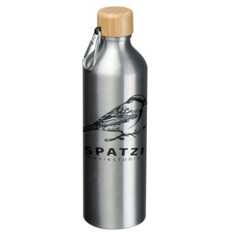 Trinkflasche aus recyceltem Aluminium silber 750ml