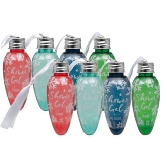 Weihnachtszapfen 8er Set farblich sort inkl 160 ml Duschgel gesamt