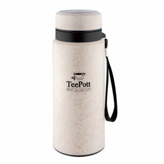METMAXX Weizenstroh-Trinkflasche mit Werbedruck