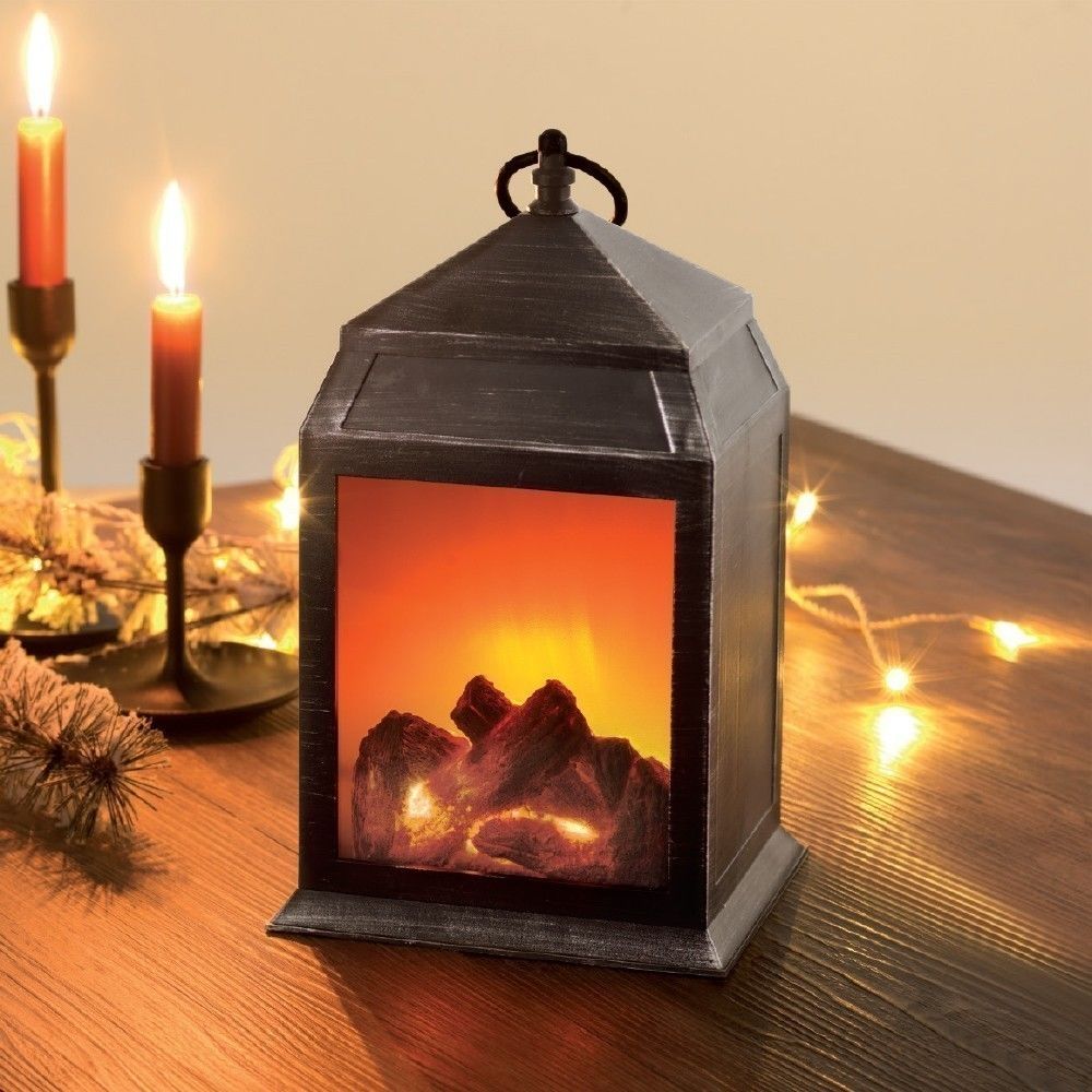 LED Lagerfeuer Lampe Mit Flammen-Sound & Touch-Dimmer - Kabellose Akku  Tischlampe Holz, 3 Modi, Nachtlicht