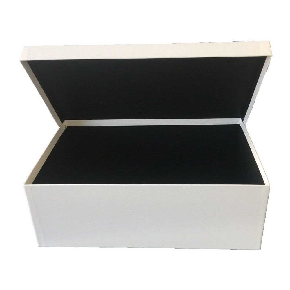 Klappdeckel-Karton gross weiss 37 x 23 x 12,5 cm