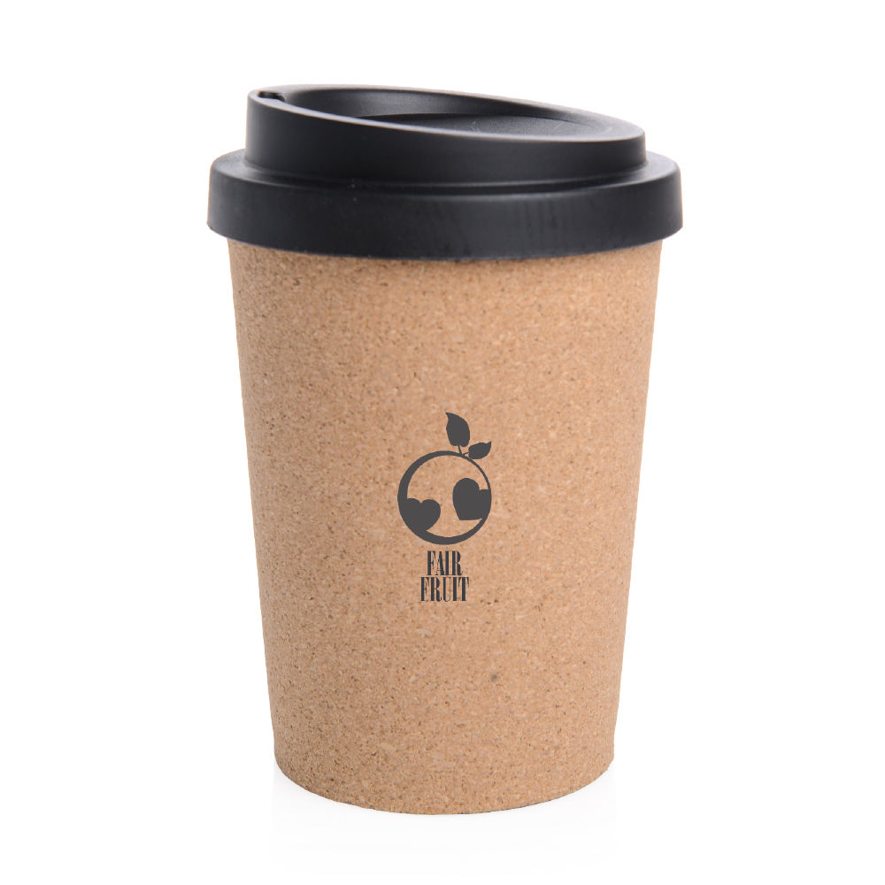 Coffee-to-Go-Becher mit Kork-Oberfläche, 300 ml