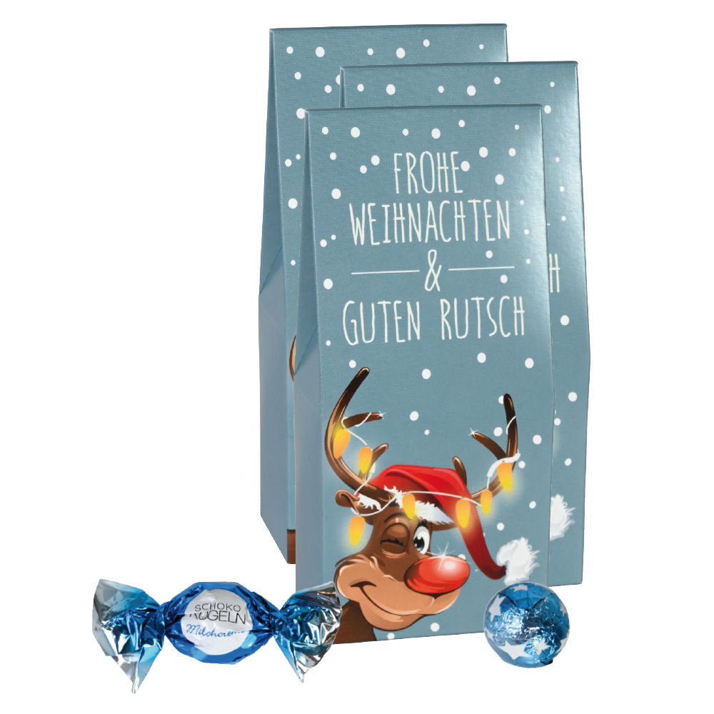 Wee Blue Coo Weihnachtskarte – Fröhlicher Kuschelkranz, 17,5x12,5 Cm, Mit Umschlag