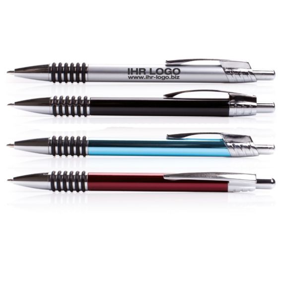 25 verschiedene Farben Metall Kugelschreiber mit individueller Gravur 