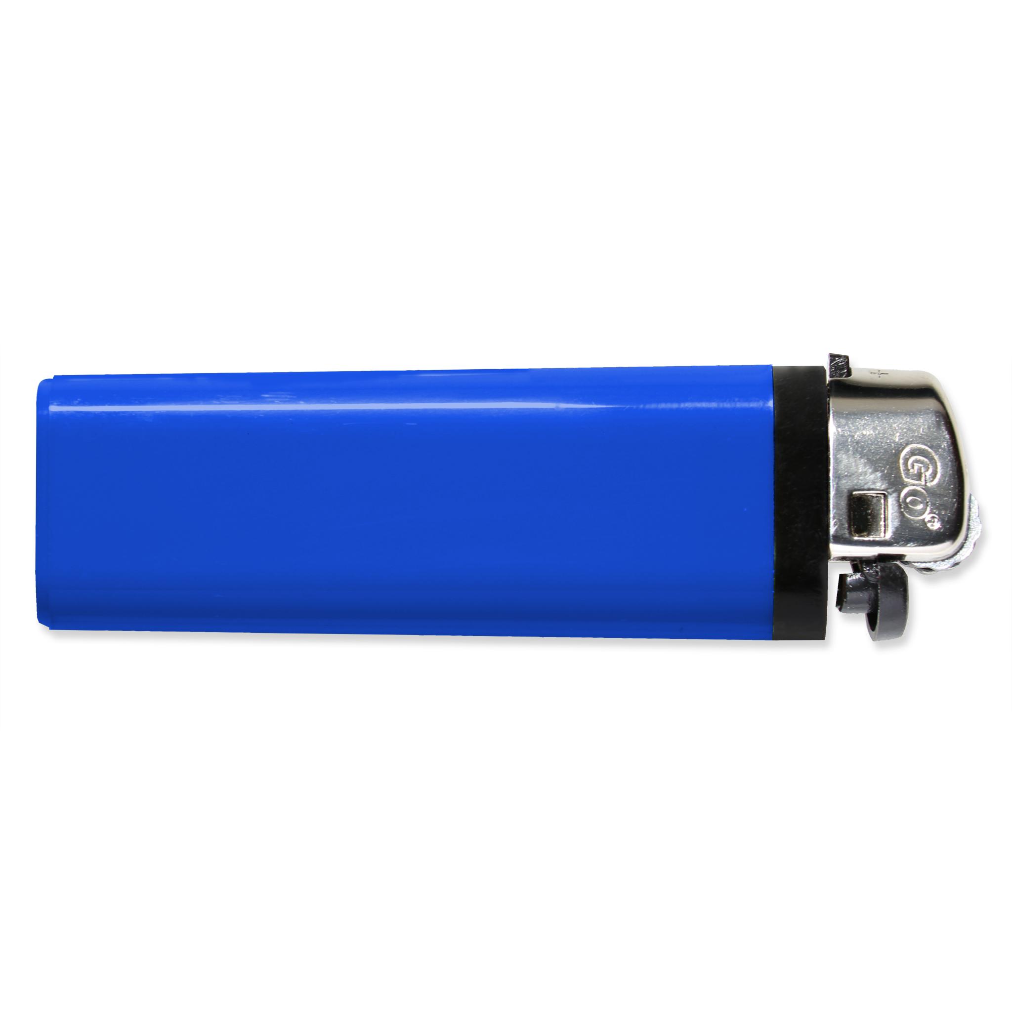 Werbeartikel Feuerzeug blau vollfarben