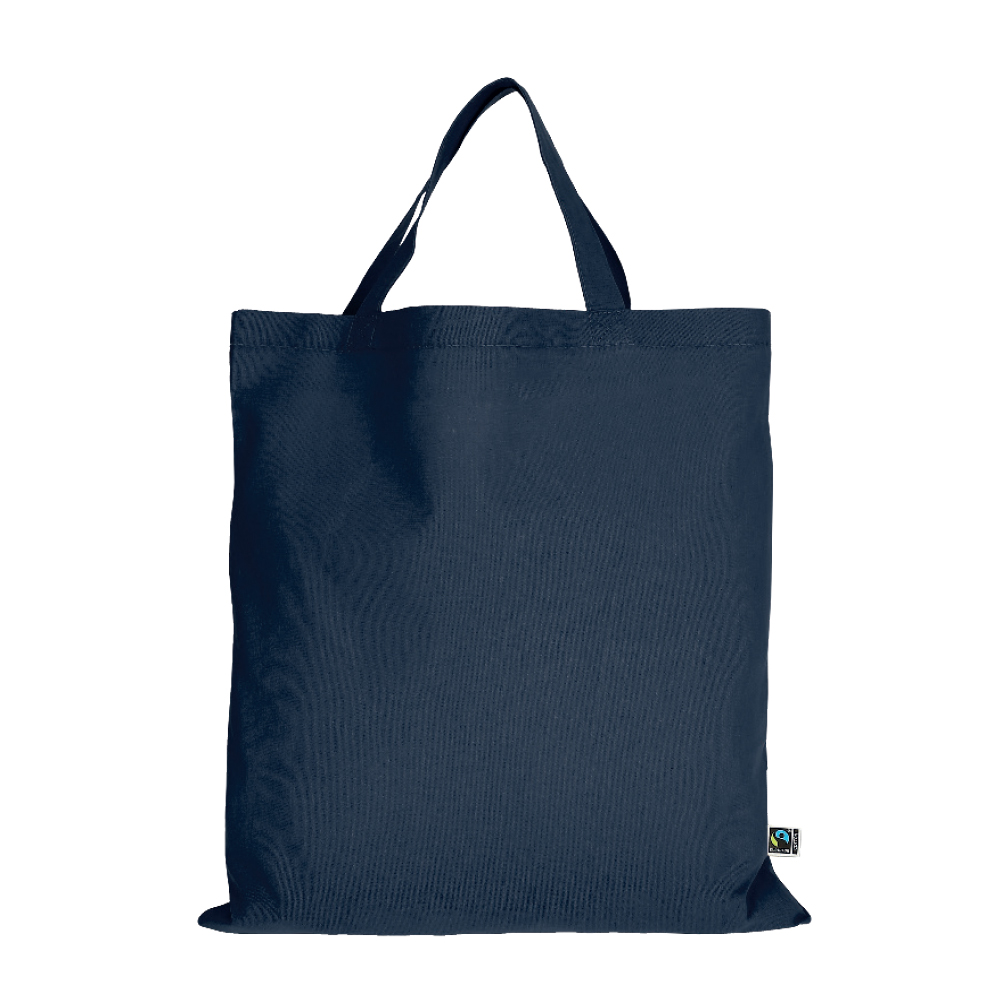 Werbeartikel Fair Trade Baumwolltasche dunkelblau