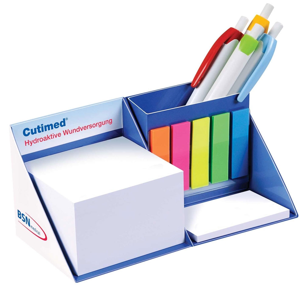 Werbeartikel Notizzettelbox mit Stiftehalter inklusive Digitaldruck