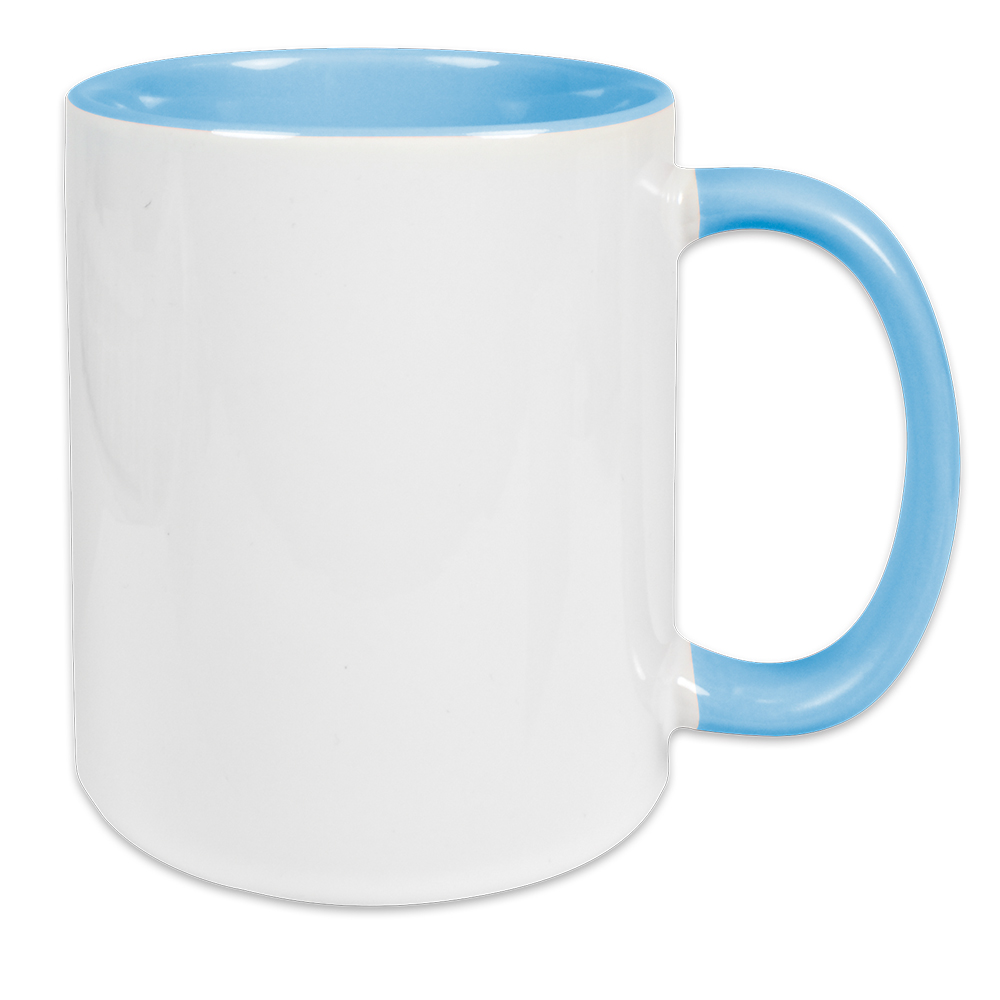 Werbeartikel Tasse aus Keramik in Hellblau | personalisierbare Werbeartikel, Werbetassen